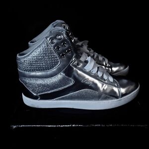 Women's Pastry Silver Glitter Sneakers